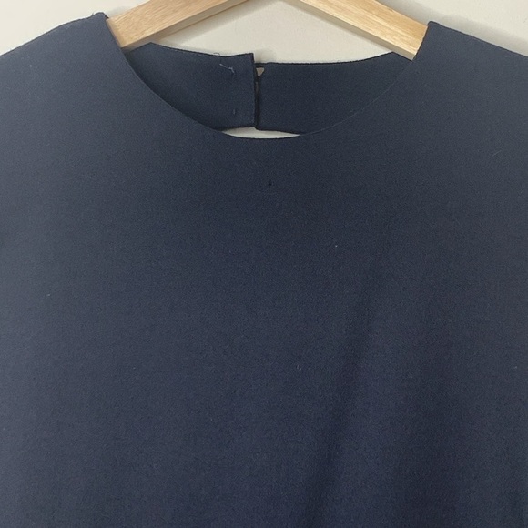 Pearl C | Vintage Black Crepe Wool Lined Long Sleeve Sheath Dress 6 - Picture 5 of 17